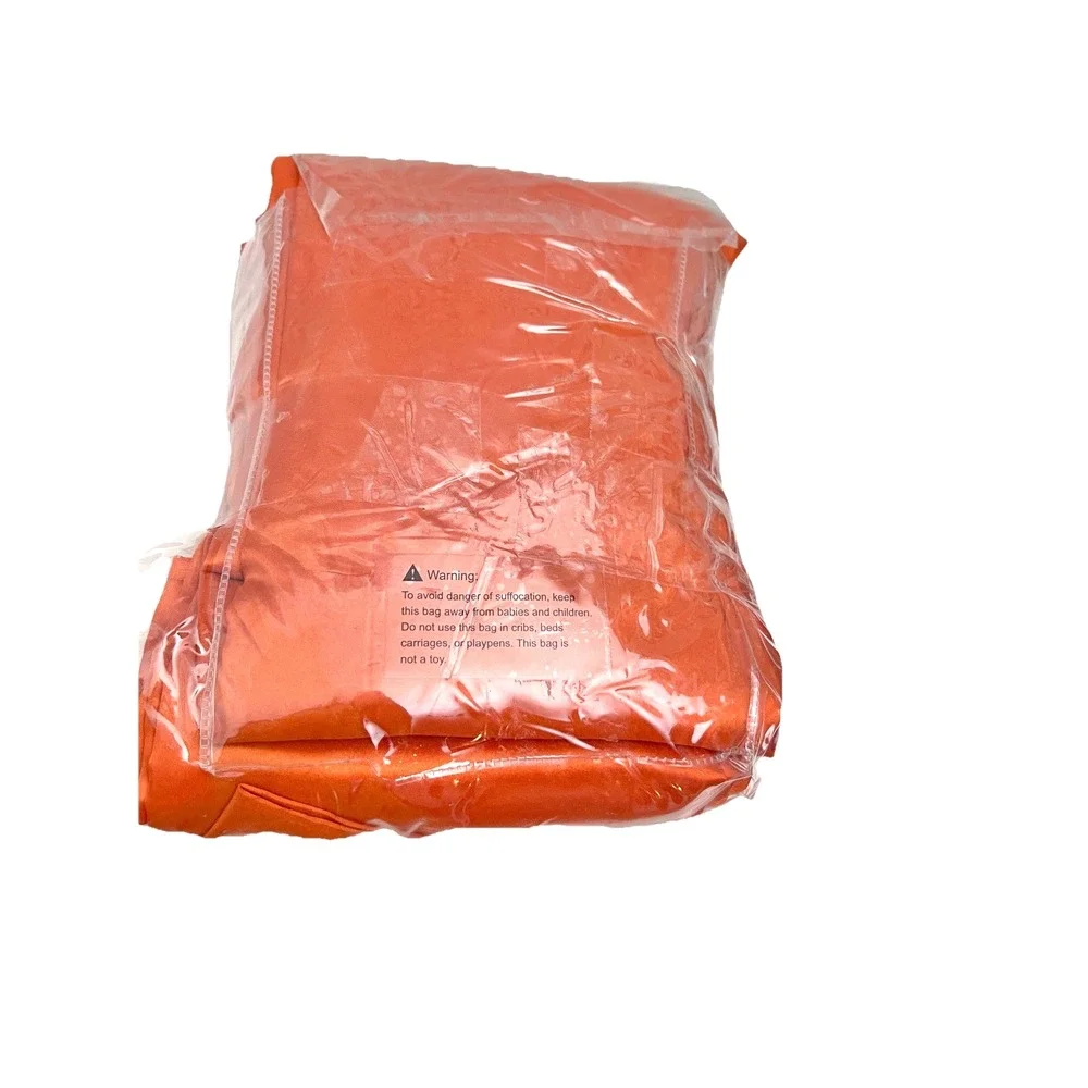 Satin Bedding 4 Piece King Set Pillowcases Sheets Orange Bed Home Decor